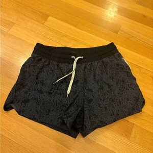 Vuori Black Patterned Athletic Shorts